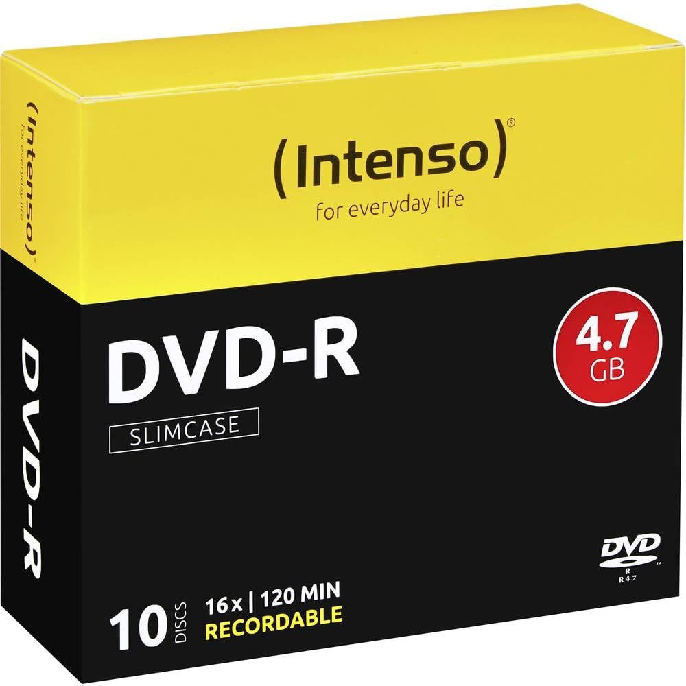 Intenso DVD-R 4,7Gb 16x Slim Case 10db/csomag (10-es címke)
