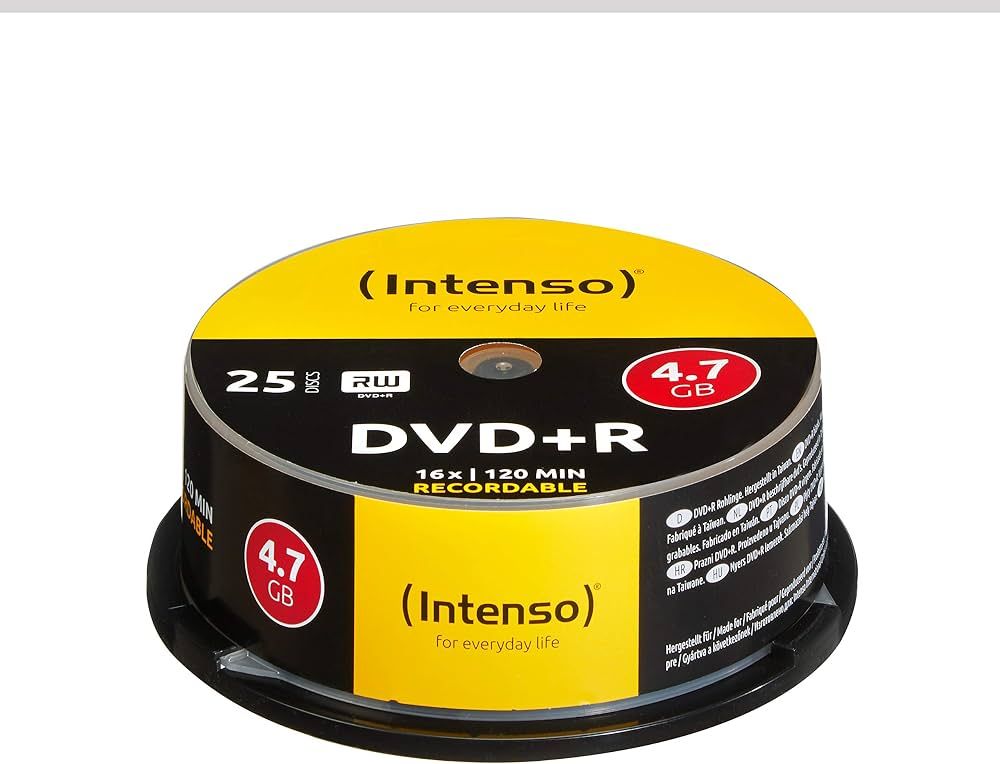 Intenso DVD+R 4,7Gb 16x Cake Box 25db/henger (25-ös címke)
