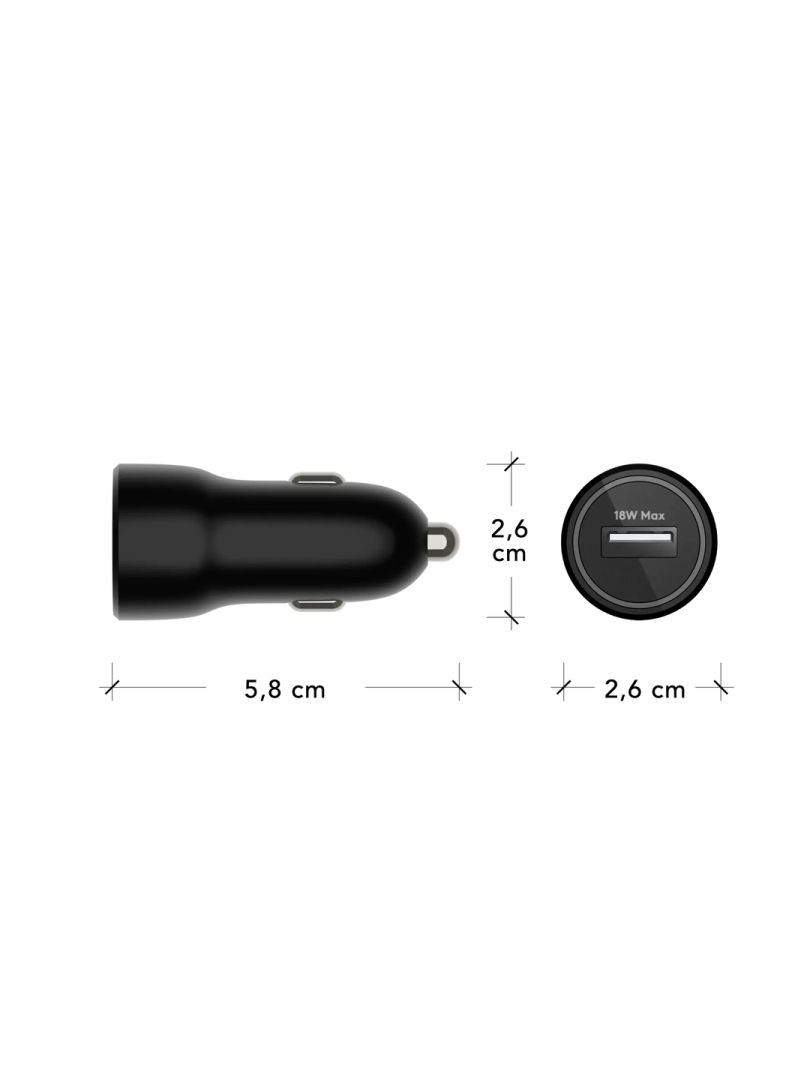 dbramante1928 re-charge Car Charger USB-A 18W Black