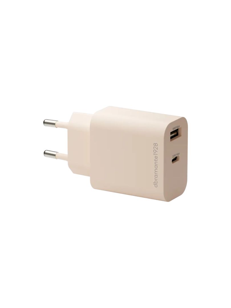 dbramante1928 re-charge EU Wall Charger USB-C 20W+USB-A 18W Beige