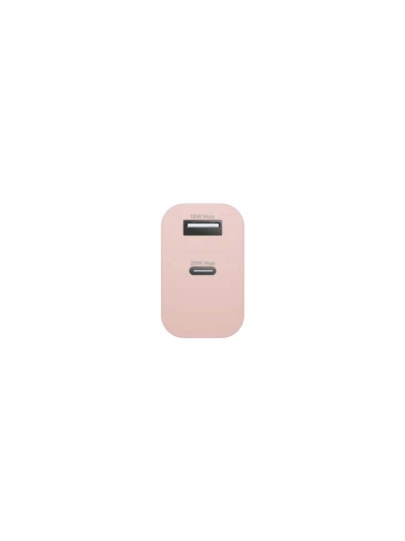 dbramante1928 re-charge EU Wall Charger USB-C 20W+USB-A 18W Pink
