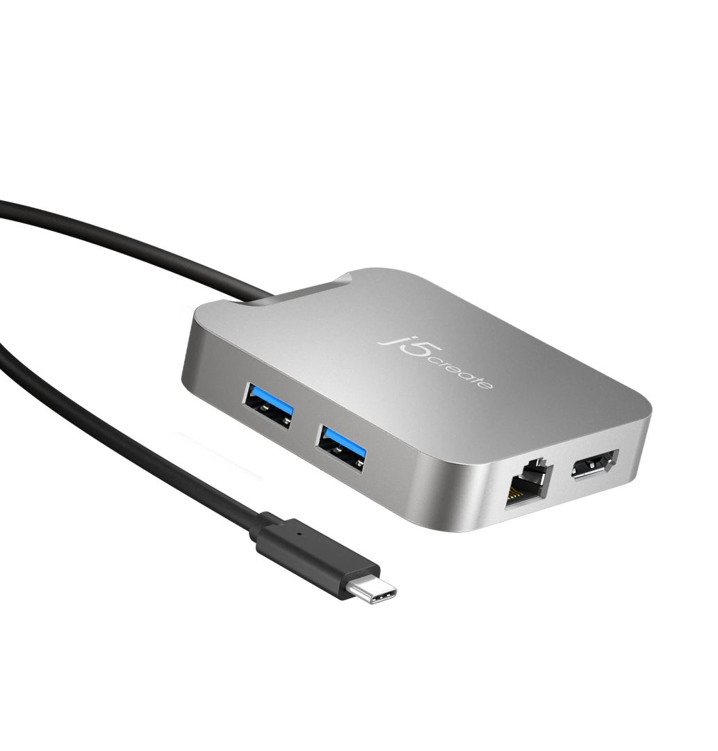 j5create JCD391 4K60 Elite USB-C PD Multi-Port Adapter Silver