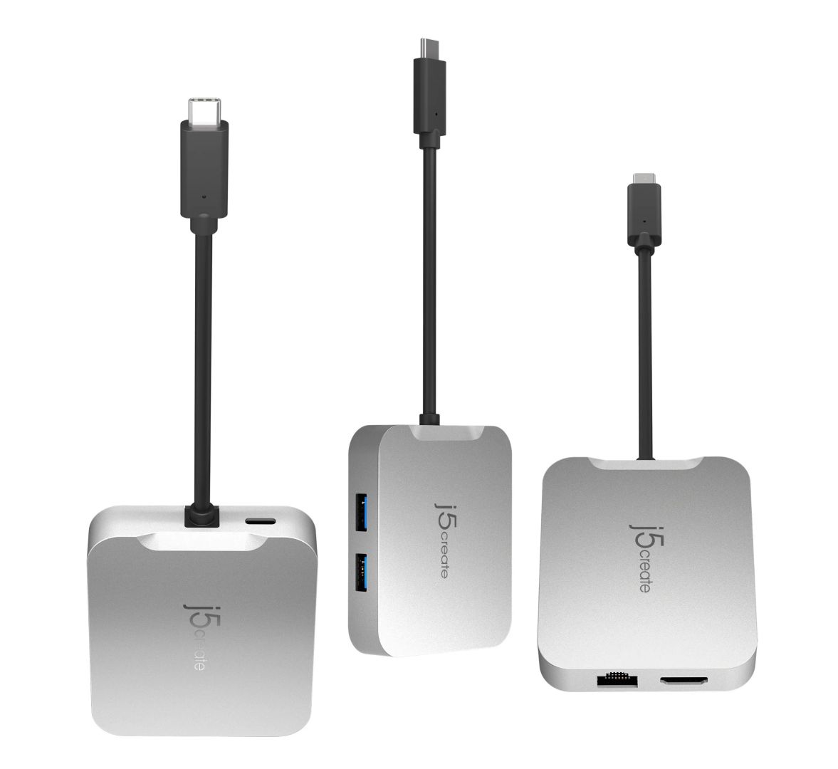 j5create JCD391 4K60 Elite USB-C PD Multi-Port Adapter Silver