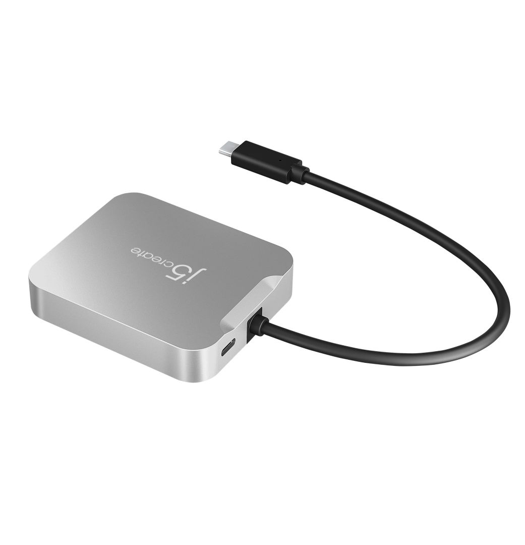j5create JCD391 4K60 Elite USB-C PD Multi-Port Adapter Silver