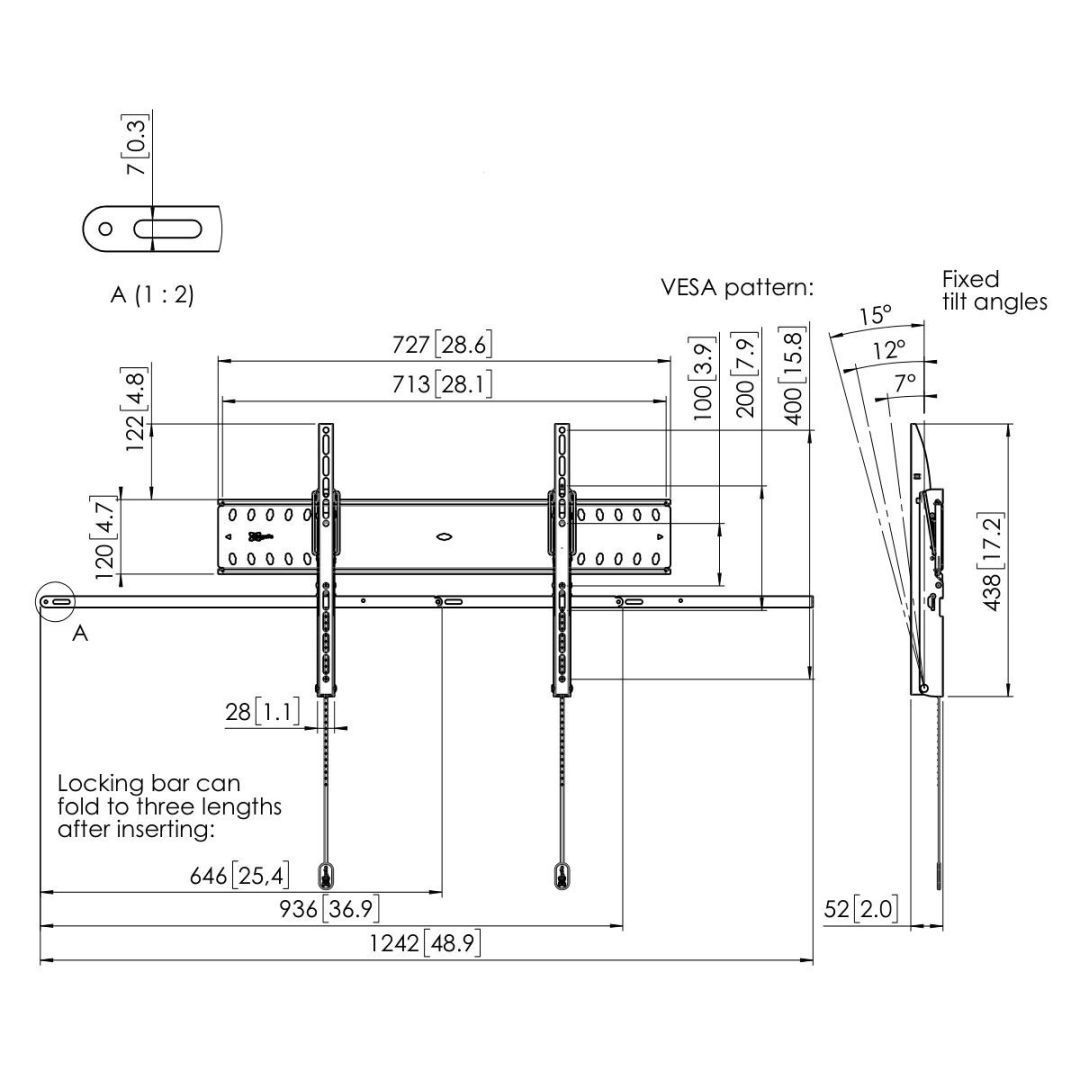 Vogel's PFW 4710 Display Wall Mount tilt 55