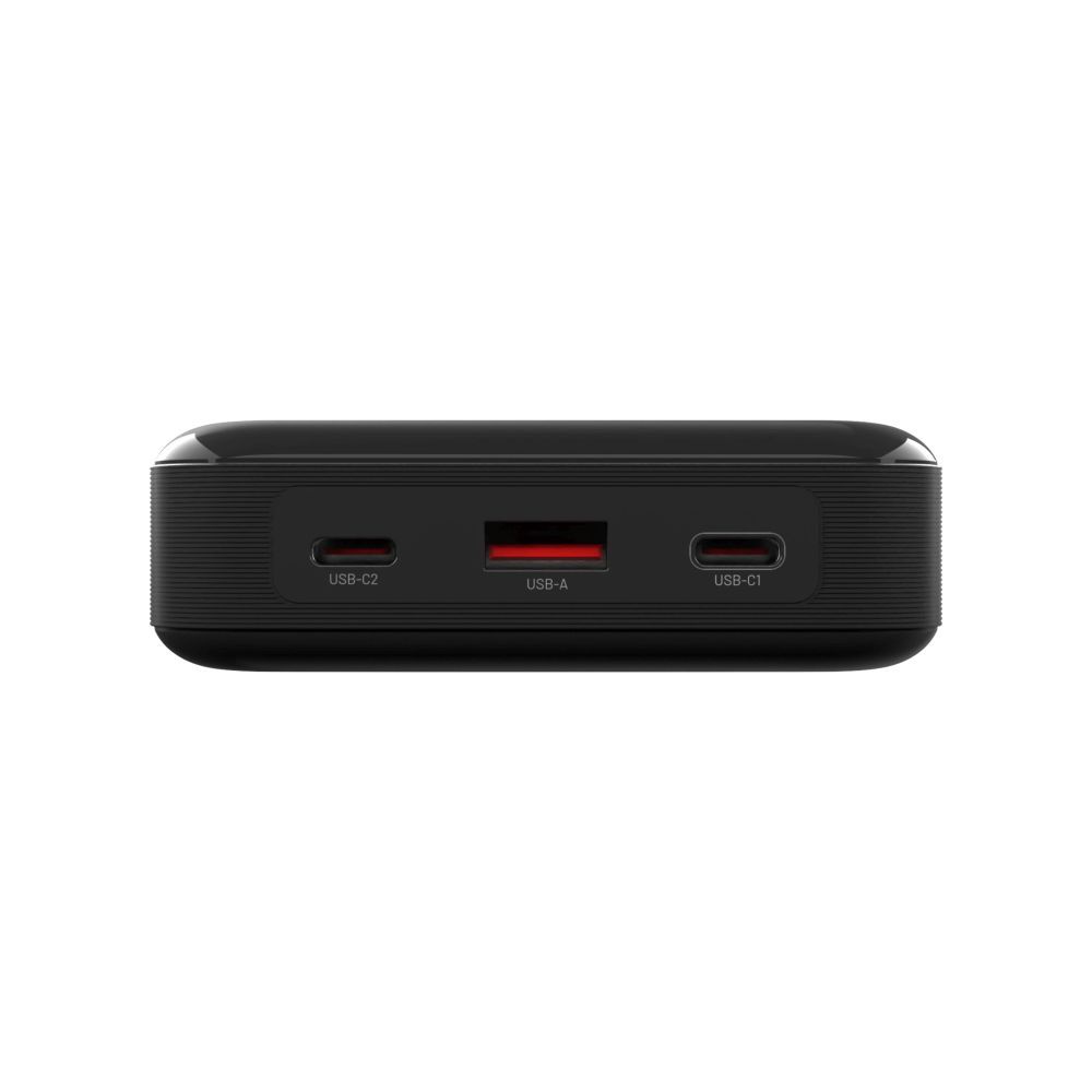 FIXED Zen 20 Pro powerbank LCD kijelzővel, 20,000 mAh, PD3.0, kimenetek:2x USB-C + 1x USB-A, szürke