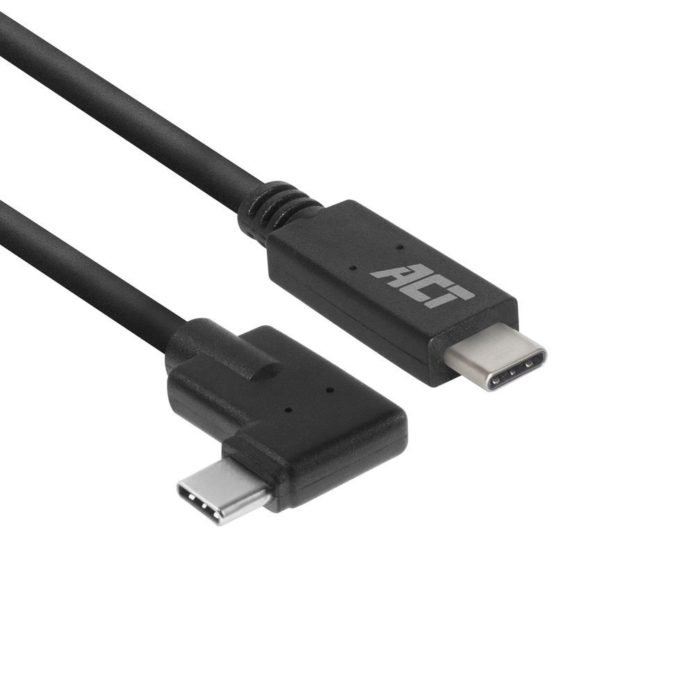 ACT AC7406 USB-C Angled Cable 1m Black