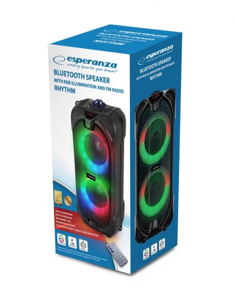 Esperanza Rhythm RGB Bluetooth Speaker Black