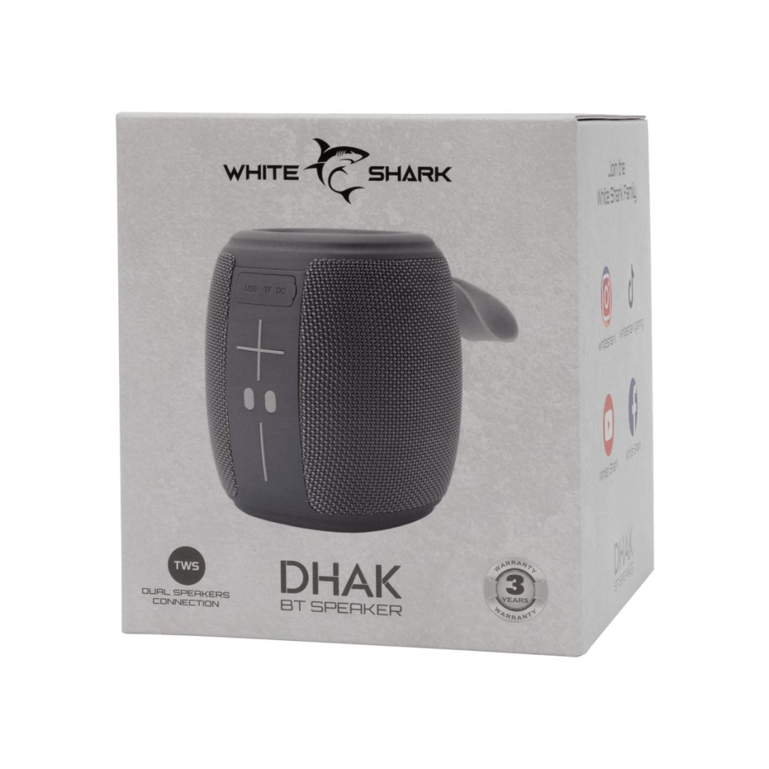 White Shark GBT-888 Dhak Bluetooth Speaker Grey